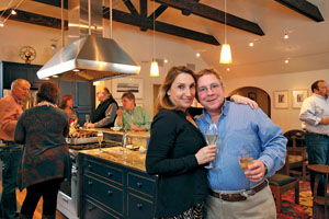 For the Rosens, entertaining in an open kitchen isn’t stressful. It’s fun. Photo by Jonathan Timmes