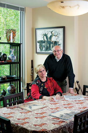 Linda and Bill Garvelink at home in Falls Church. Photo by Michael Ventura