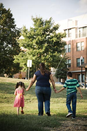 J.R. had her son when she was just 14. She turned to Doorways for Women and Families for help in creating a stable home for her kids. Photo by Benjamin C. Tankersley