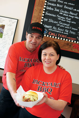 Backyard Barbeque owners Michael and Anne-Marie Schmidt. Photo by Amy Moore